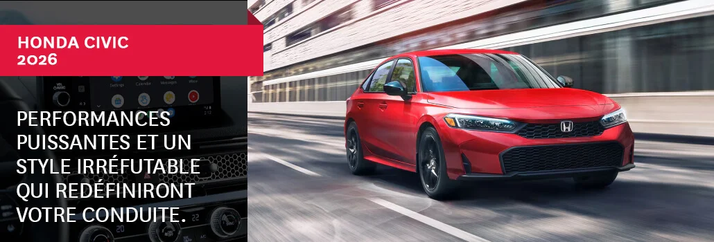 Honda Civic Berline 2026 à Lévis – Essence ou hybride : prix, versions et disponibilité